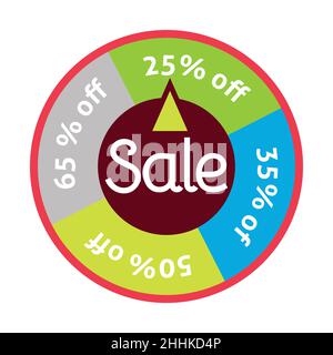Sale label, flat vector illustration for graphic and web design Stock Vector