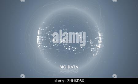 Big data visualization. Futuristic infographic. Information aesthetic design. Visual data complexity. Complex data threads graphic visualization Stock Vector