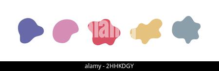Abstract liquid shape colored forms banner vector illustration Stock Vector