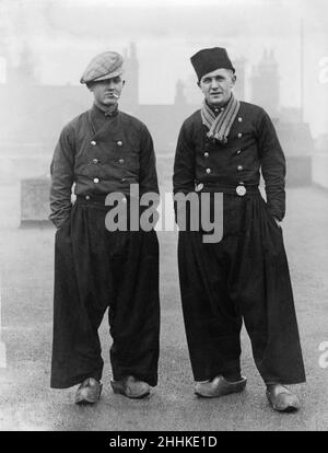 Two men pose for photograph in Birmingham, Tuesday 3rd December 1935. Stock Photo