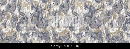 Grey tonal marbled seamless border texture. Irregular pale ink blotch paint effect banner background. Marble gray white tone on tone natural rough Stock Photo