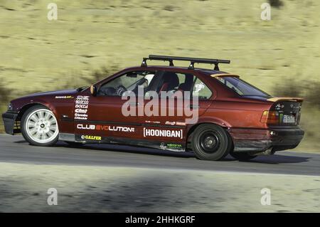 Modified and tuned BMW E34 for drifting on the track Stock Photo