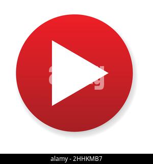 Video play button icon vector for graphic design, logo, web site, social media, mobile app, ui illustration Stock Vector
