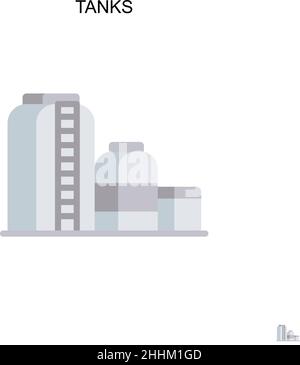 Tanks Simple vector icon.Perfect color modern pictogram on editable stroke. Tanks icons for your business project Stock Vector