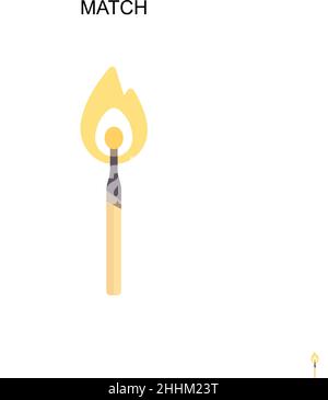 Match Simple vector icon.Perfect color modern pictogram on editable stroke. Match icons for your business project Stock Vector