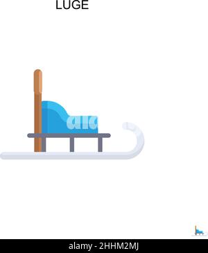 Luge Simple vector icon.Perfect color modern pictogram on editable stroke. Luge icons for your business project Stock Vector