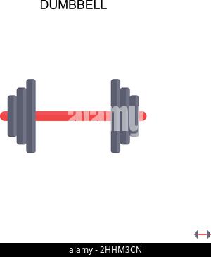 Dumbbell Simple vector icon.Perfect color modern pictogram on editable stroke. Dumbbell icons for your business project Stock Vector
