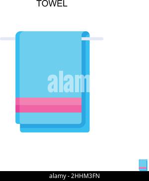 Towel Simple vector icon.Perfect color modern pictogram on editable stroke. Towel icons for your business project Stock Vector