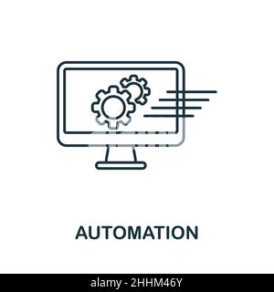 process automation, operations icon, linear design Stock Vector Image ...
