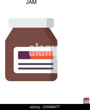Jam Simple vector icon.Perfect color modern pictogram on editable stroke. Jam icons for your business project Stock Vector