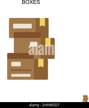 Boxes Simple vector icon.Perfect color modern pictogram on editable stroke. Boxes icons for your business project Stock Vector
