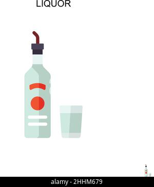 Liquor Simple vector icon.Perfect color modern pictogram on editable stroke. Liquor icons for your business project Stock Vector