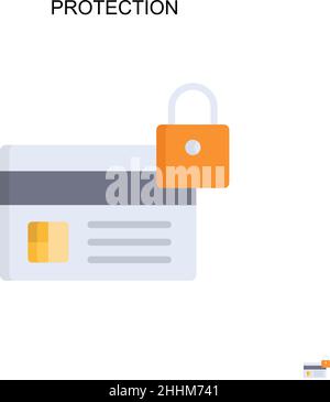 Protection Simple vector icon.Perfect color modern pictogram on editable stroke. Protection icons for your business project Stock Vector