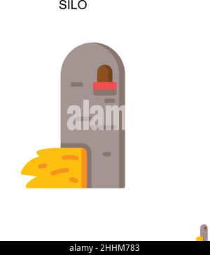 Silo Simple vector icon.Perfect color modern pictogram on editable stroke. Silo icons for your business project Stock Vector