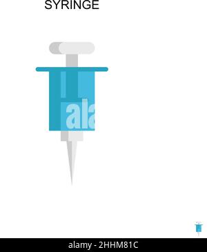 Syringe Simple vector icon. Illustration symbol design template for web mobile UI element. Stock Vector