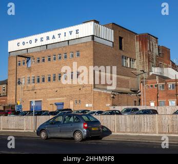 Rear of closed Co-Operative department store building in town centre, Ipswich, Suffolk, England, UK Stock Photo