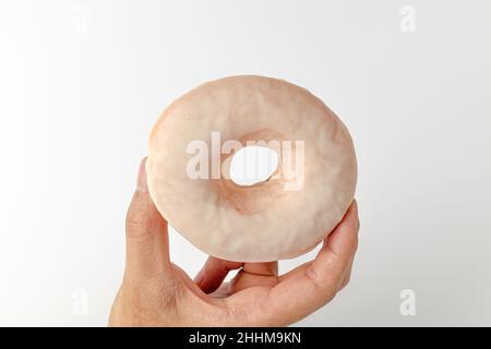 glazed donuts on a white background Stock Photo
