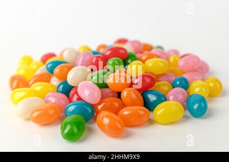 jelly bean on a white background Stock Photo