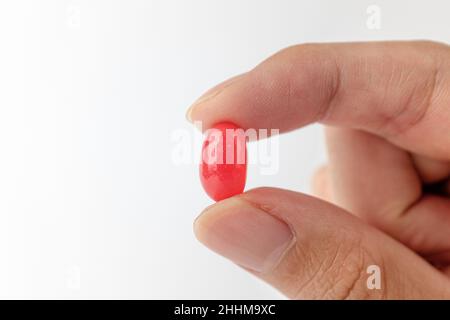jelly bean on a white background Stock Photo