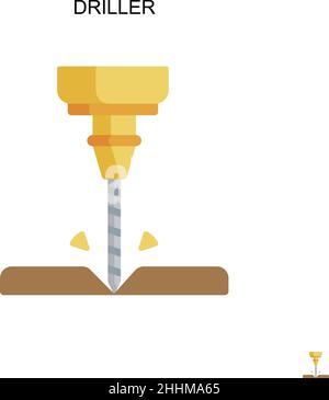 Driller Simple vector icon.Perfect color modern pictogram on editable stroke. Driller icons for your business project Stock Vector