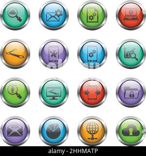 social network icon set Stock Vector