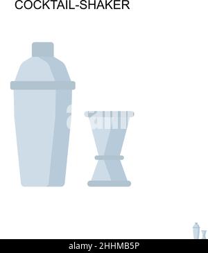 Cocktail-shaker Simple vector icon.Perfect color modern pictogram on editable stroke. Cocktail-shaker icons for your business project Stock Vector