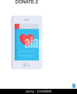 Donate-2 Simple vector icon.Perfect color modern pictogram on editable stroke. Donate-2 icons for your business project Stock Vector