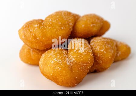 Twisted bread stick on white background Stock Photo