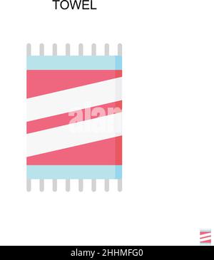 Towel Simple vector icon.Perfect color modern pictogram on editable stroke. Towel icons for your business project Stock Vector