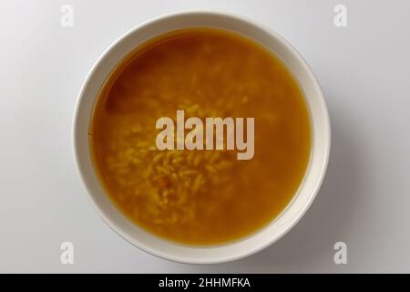 Pumpkin Sikhye on a white background Stock Photo