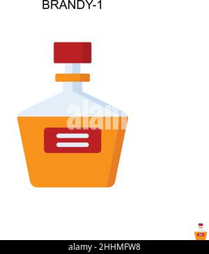 Brandy-1 Simple vector icon.Perfect color modern pictogram on editable stroke. Brandy-1 icons for your business project Stock Vector