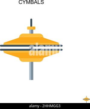 Cymbals Simple vector icon.Perfect color modern pictogram on editable stroke. Cymbals icons for your business project Stock Vector