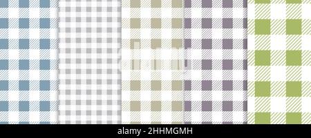 Vichy Seamless. Pastel gingham pattern. Background for Easter, wallpaper, blanket. Set of pastel pallet. Stock Vector