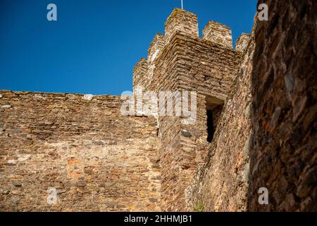 the Castelo de Alandroal in the Village of Alandroal in Alentejo in Portugal.  Portugal, Alandroal, October, 2021 Stock Photo