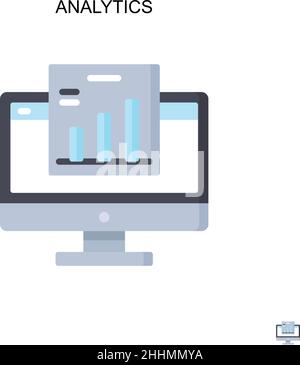 Analytics Simple vector icon.Perfect color modern pictogram on editable stroke. Analytics icons for your business project Stock Vector