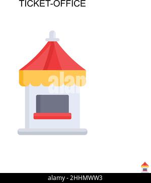 Ticket-office Simple vector icon.Perfect color modern pictogram on editable stroke. Ticket-office icons for your business project Stock Vector