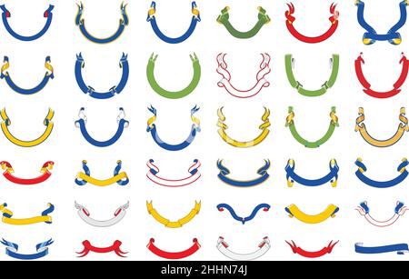 Banners and ribbons set Stock Vector