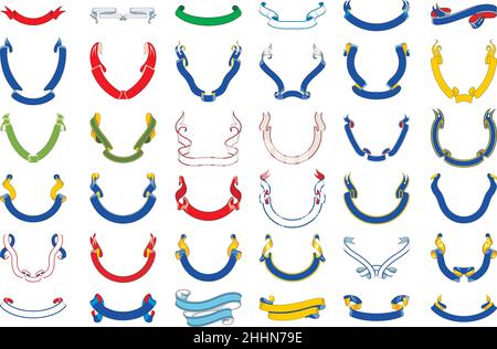 Banners and ribbons set Stock Vector