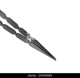 coal tonges isolated on the white Stock Photo