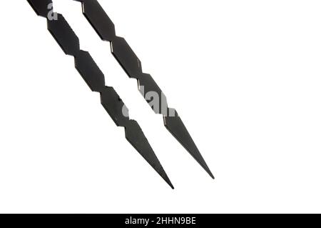 coal tonges isolated on the white Stock Photo