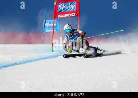 Ragnhild MOWINCKEL (NOR)  during  2022 FIS Ski World Cup - Women Giant Slalom, alpine ski race in Kronplatz, Italy, January 25 2022 Stock Photo