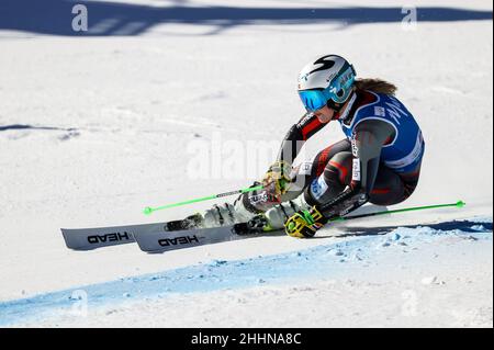 Ragnhild MOWINCKEL (NOR)  during  2022 FIS Ski World Cup - Women Giant Slalom, alpine ski race in Kronplatz, Italy, January 25 2022 Stock Photo