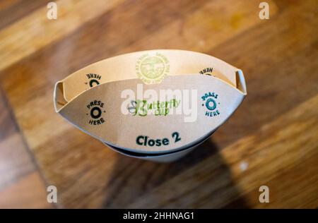 Recyclable paper butterfly cup Stock Photo