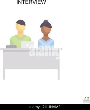 Job Applicant And Manager Sitting On Job Interview, Turquoise ...