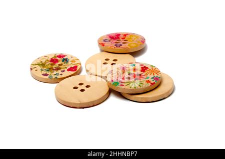 Button for clothes isolated on the white Stock Photo