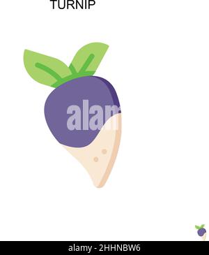 Turnip Simple vector icon.Perfect color modern pictogram on editable stroke. Turnip icons for your business project Stock Vector