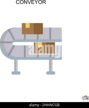 Conveyor Simple vector icon.Perfect color modern pictogram on editable stroke. Conveyor icons for your business project Stock Vector