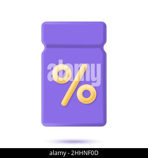Coupon with interest Stock Vector