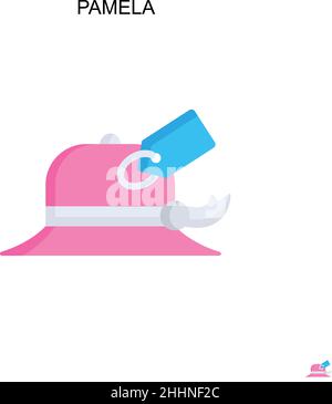 Pamela Simple vector icon.Perfect color modern pictogram on editable stroke. Pamela icons for your business project Stock Vector