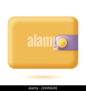 Yellow wallet icon Stock Vector